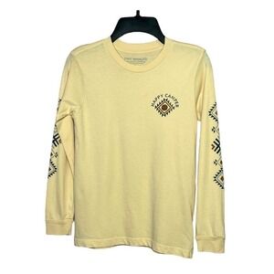 Tiny Whales Boys Happy Camper Long Sleeve T Shirt 100% Cotton Size 7 New